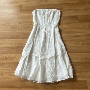 J Crew white strapless dress size 2